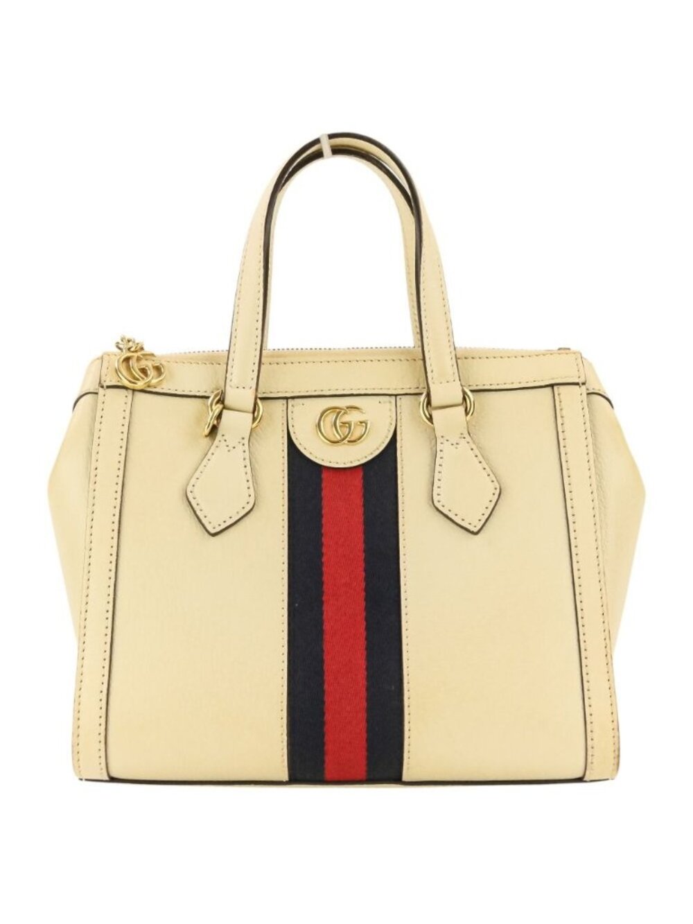 Gucci Ophidia 2-Way Leather Shoulder Bag Beige